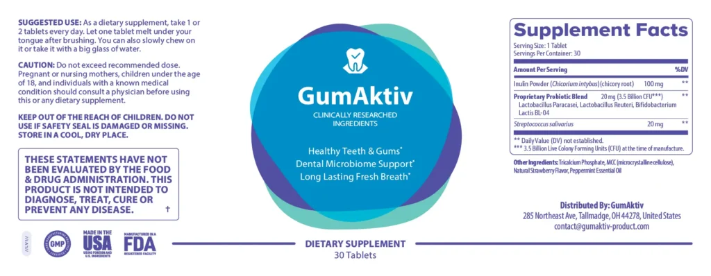 Gumaktiv supplement facts